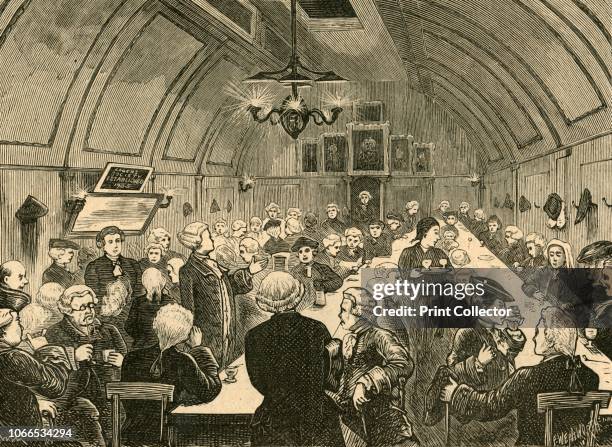 Coger's Hall, from an old print', 1897. Cogers Hall as it might have looked in the 18th century. Cogers Hall, a debating society that met in a London...