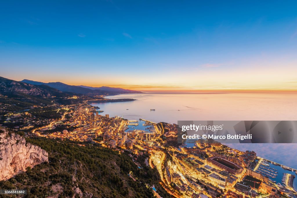Cityscape of Monaco and the harbour