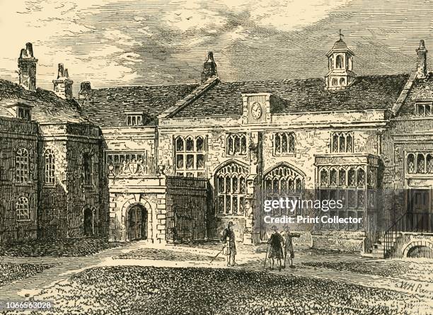 The Exterior of the Hall, Charterhouse', . The Charterhouse is a historic complex of buildings in Smithfield, London, dating back to the 14th...