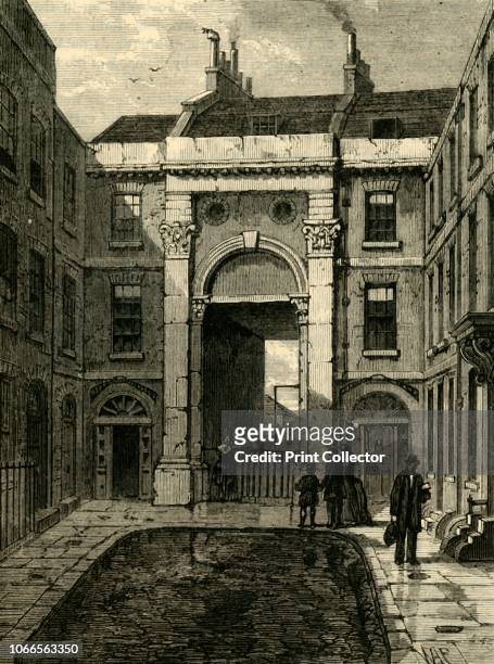 Essex Water Gate, Essex Street, Strand', . 'Triumphal' gateway built circa 1676 by Nicholas Barbon to screen his commercial development in the...