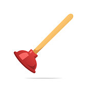 Toilet plunger vector isolated