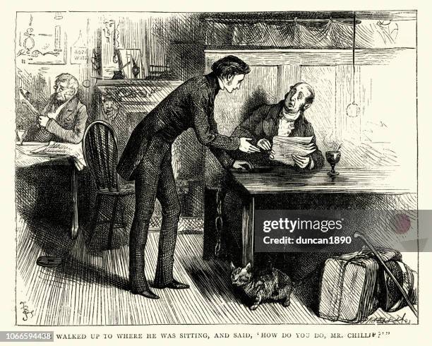 dickens, david copperfield, how do you do, mr. chillip? - david copperfield fictional character stock illustrations