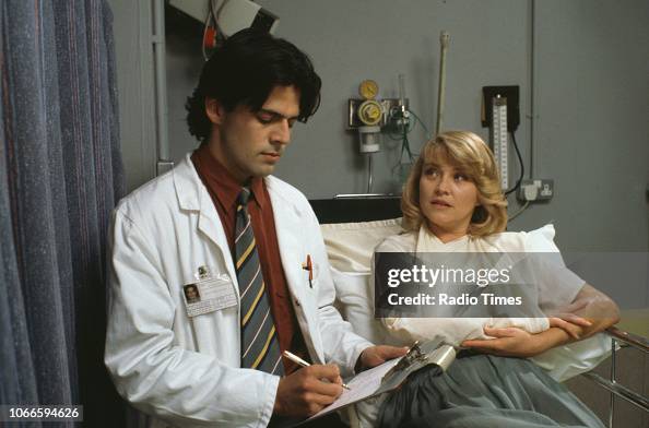Actors Jason Riddington and Amanda Redman in a scene from episode ...