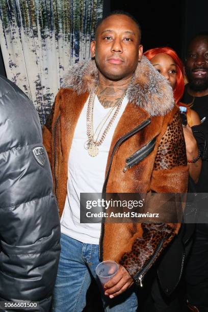 Rapper Maino attends Meek Mill and PUMA celebrate CHAMPIONSHIPS album release party at PHD at the Dream Downtown on November 29, 2018 in New York...