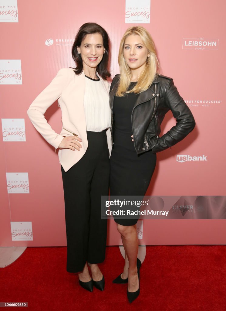 Actress Perrey Reeves and Host Katheryn Winnick arrive at "Shop for