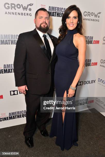 Jacob Schick and Taya Kyle attend the 32nd American Cinematheque Award Presentation Honoring Bradley Cooper Presented by GRoW @ Annenberg....