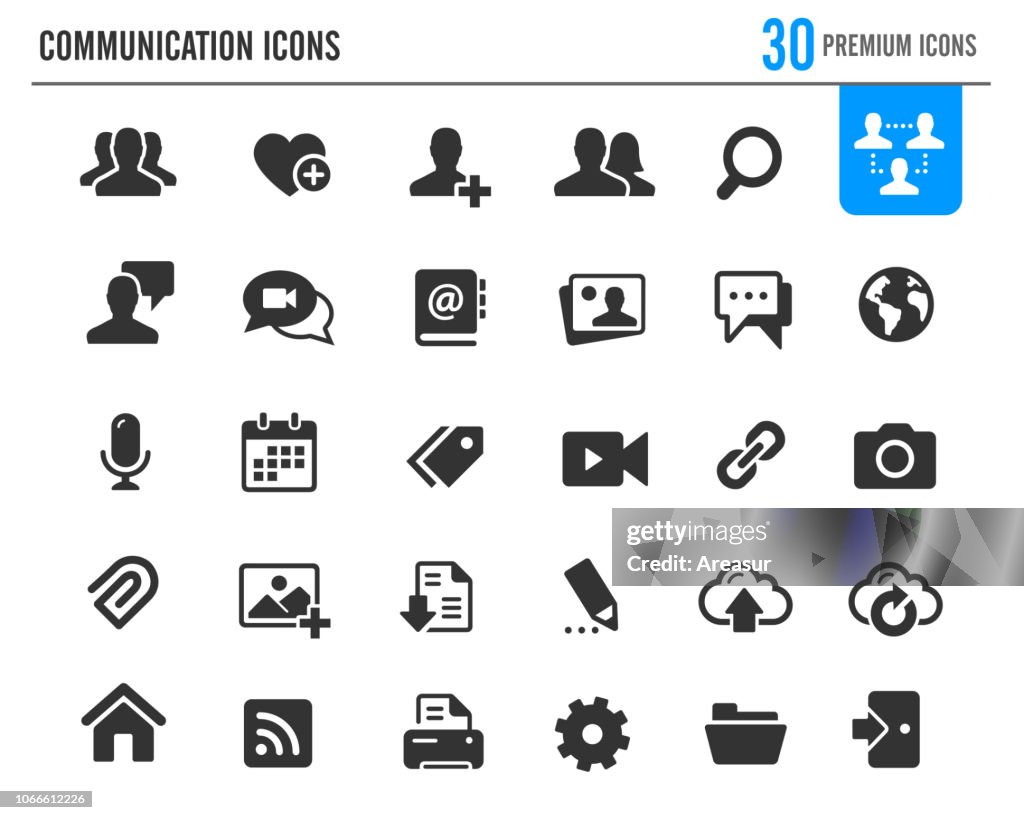 Los iconos de la comunicación / / serie Premium