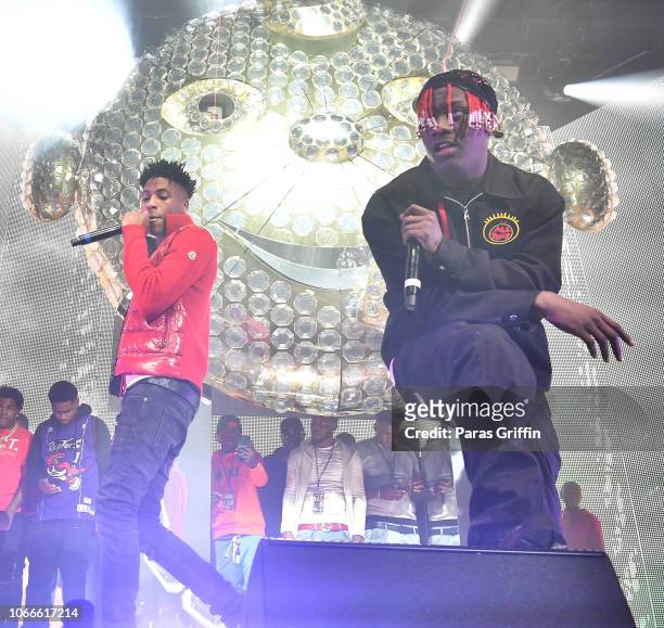 YoungBoy and Lil Yachty perform onstage during Lil Baby & Friends concert to promote the new release of Lil Baby's new album "Street Gossip" at...