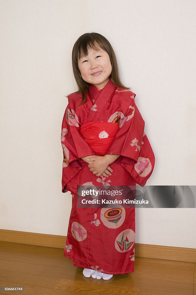 A girl with Kimono