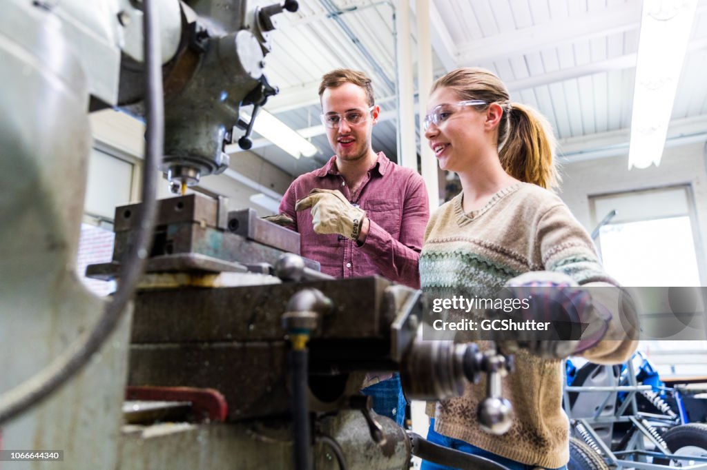 Engineering Students Working Together At An Engineering Lab High-Res ...
