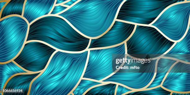 blue abstract background - large wave stock illustrations