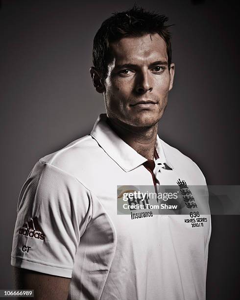 Chris Tremlett of England poses during the England Ashes squad portrait session at the Intercontinental Hotel on November 10, 2010 in Adelaide,...