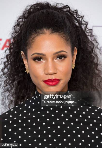 Vick Hope attends the British Takeaway Awards, in association with Just Eat at The Savoy Hotel on November 05, 2018 in London, England.