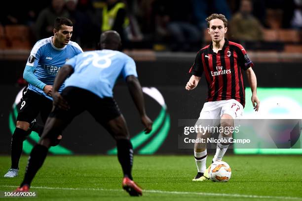 Alen Halilovic of AC Milan in action during the UEFA Europa League football match between AC Milan and F91 Dudelange. AC Milan won 5-2 over F91...