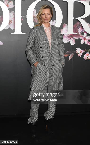 Kate Moss attends the photocall for Dior Pre-Fall 2019 Men's Collection at Telecom Center on November 30, 2018 in Tokyo, Japan.