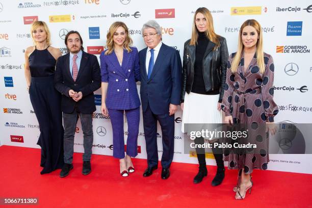 Nathalie Poza , Ignacio Escuin , Marta Hazas , Enrique Cerezo and Ainhoa Arbizu attend the Jose Maria Forque awards 2019 finalists announcement at...