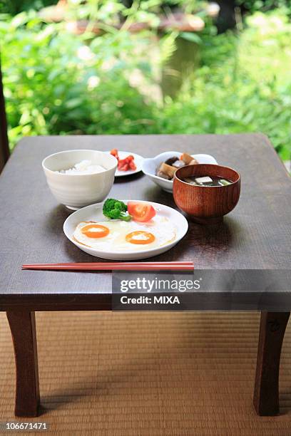 japanese cuisine breakfast - chikuzenni stockfoto's en -beelden