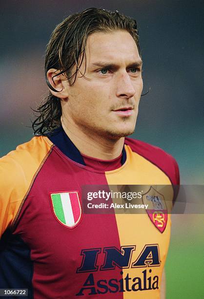 Portrait of Francesco Totti of Roma before the UEFA Champions League Group B match between Roma and Liverpool at the Stadio Olimpico in Rome, Italy....