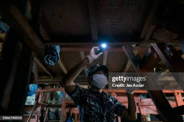 Bureau of Jail Management and Penology personel search the Manila City Jail premises for drugs and other illegal paraphernalias on November 30, 2018...