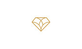 diamond line art vector icon