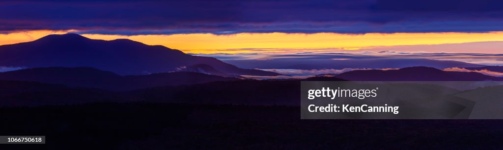 Sunset over the Green Mountains of Vermont