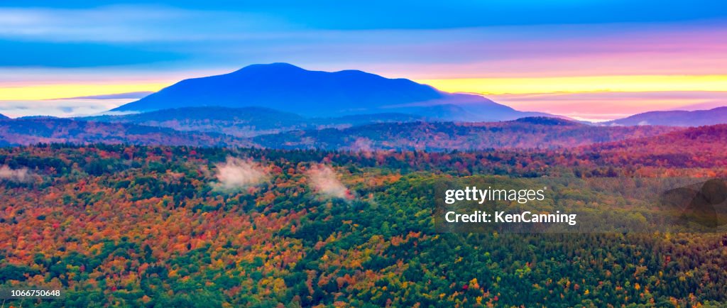 New England Autumn Foliage in the Green Mountains of Vermont