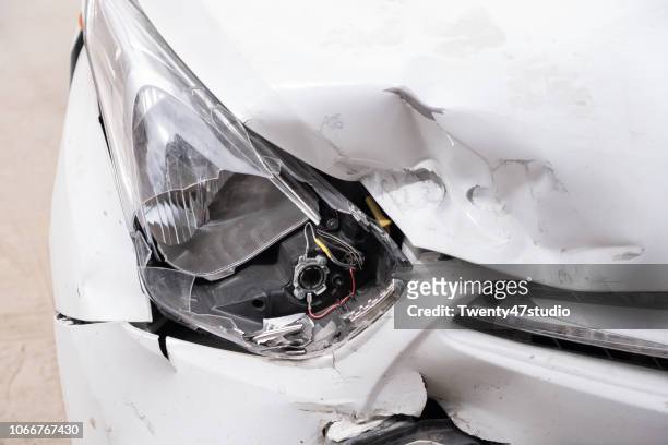 crashed car image - car accident stock pictures, royalty-free photos & images