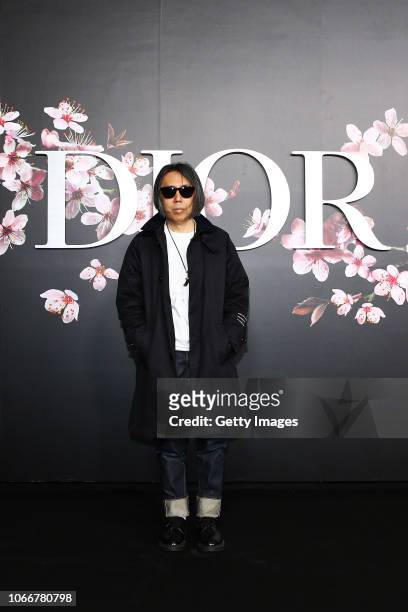 Hiroshi Fujiwara attends the photocall at the Dior Pre Fall 2019 Men's Collection on November 30, 2018 in Tokyo, Japan.