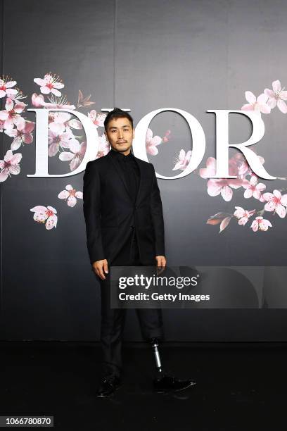 Koichi Omae attends the photocall at the Dior Pre Fall 2019 Men's Collection on November 30, 2018 in Tokyo, Japan.