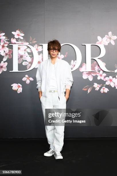 Shohei Miura attends the photocall at the Dior Pre Fall 2019 Men's Collection on November 30, 2018 in Tokyo, Japan.