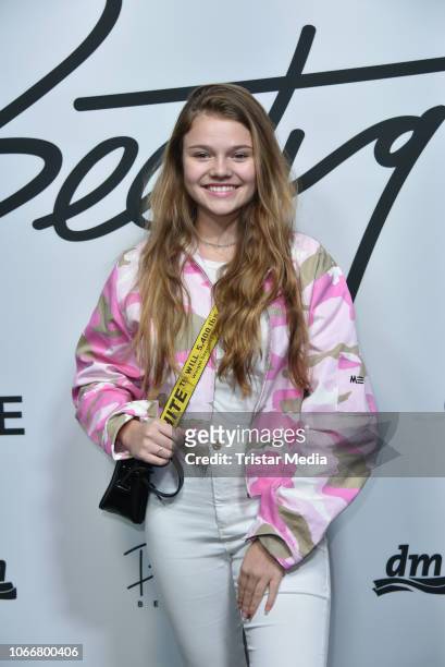 Faye Montana Briest during the launch of Beetique by Dagi Bee at Spindler & Klatt on November 29, 2018 in Berlin, Germany.