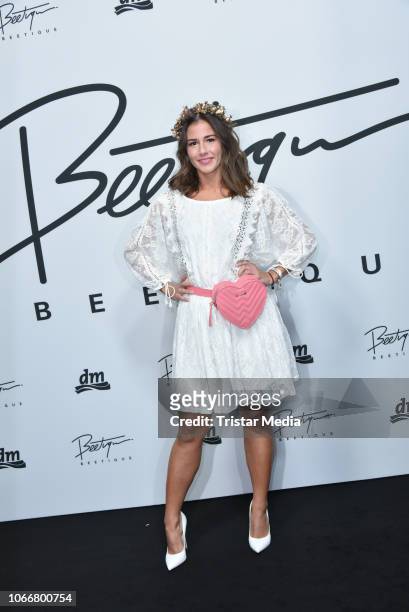 Sarah Lombardi during the launch of Beetique by Dagi Bee at Spindler & Klatt on November 29, 2018 in Berlin, Germany.