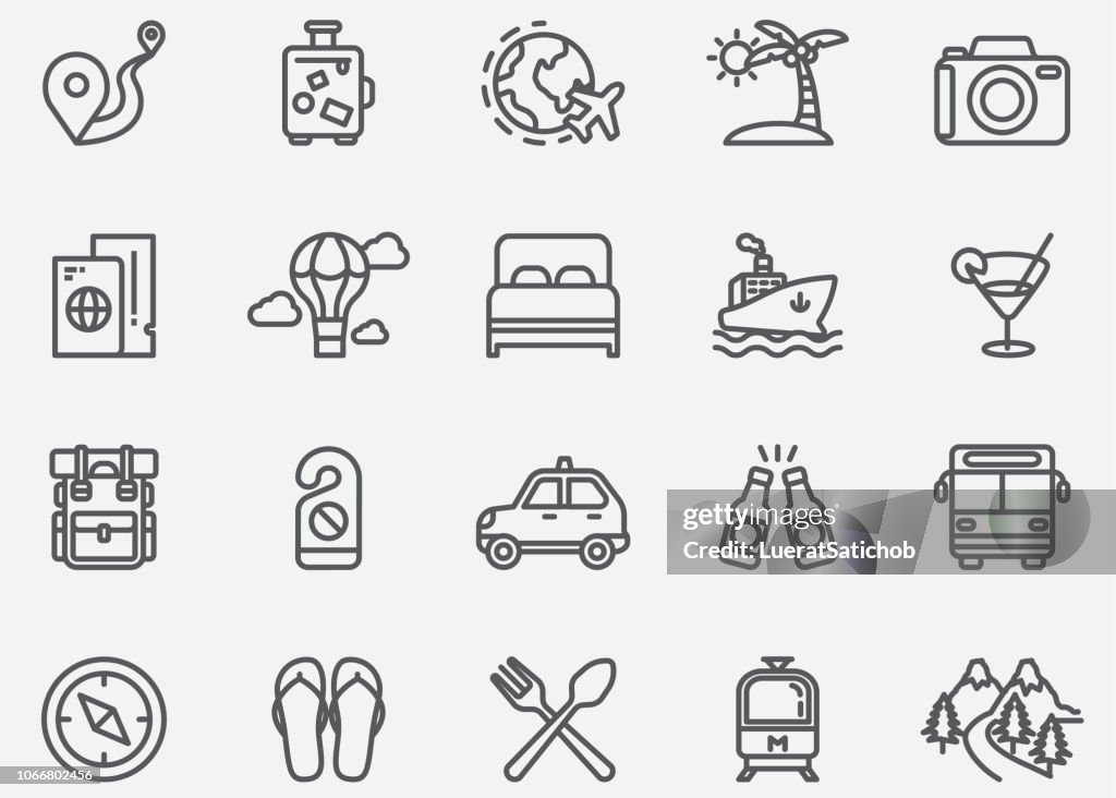 Travel Line Icons