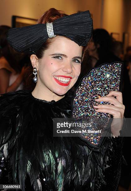 Paloma Faith attends the Lulu Guinness and Rob Ryan Fan Bag launch party at the Air Gallery on November 10, 2010 in London, England.