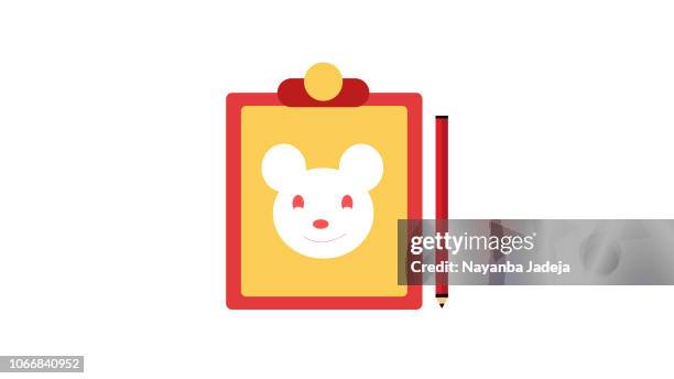 pen with drawing pad icon - ring bearer stock illustrations