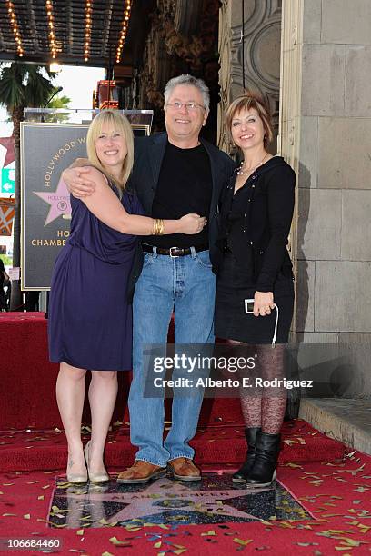 Anna Rose Menken, composer Alan Menken and Janis Menken attend a ceremony honring Alan Menken with a Star on The Hollywood Walk of Fame on November...