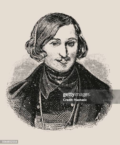 nikolai gogol - author stock illustrations