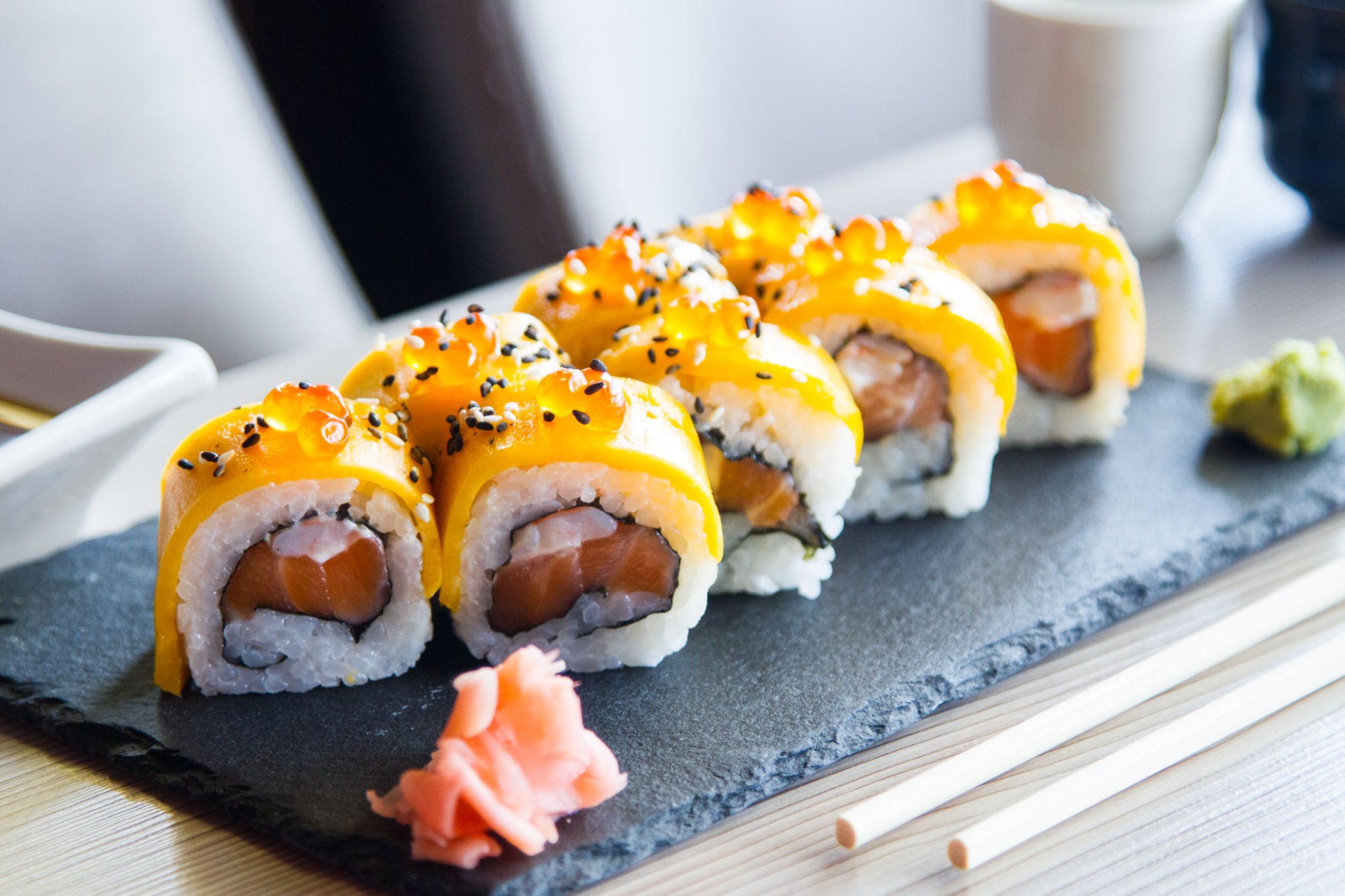 mango tuna sushi