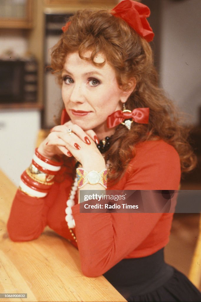 Actress Melanie Hill pictured on the set of the BBC television sitcom ...