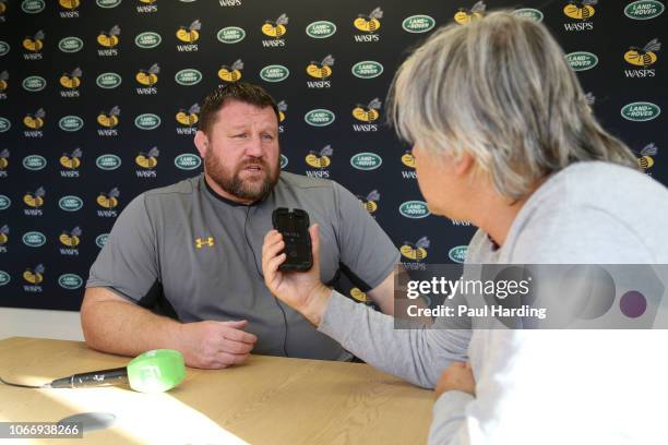 Wasps Rugby Director of Rugby, Dai Young during a media session at Broadstreet RFC on November 13, 2018 in Coventry, England.