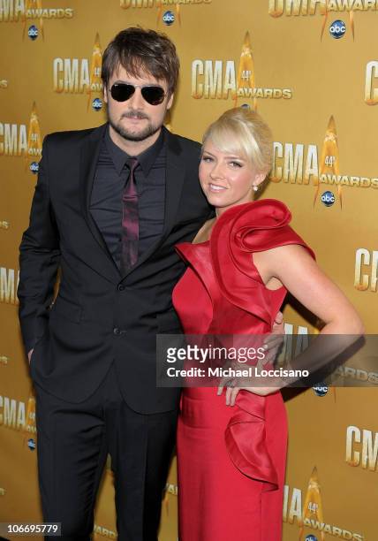 Eric Church and wife Katherine attend the 44th Annual CMA Awards at the Bridgestone Arena on November 10, 2010 in Nashville, Tennessee.
