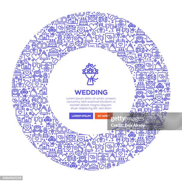 wedding banner - wedding program stock illustrations