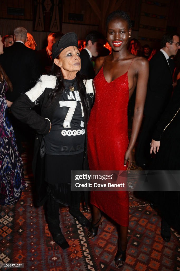 Michele Lamy and Adut Akech attend the gala dinner in honour of... News