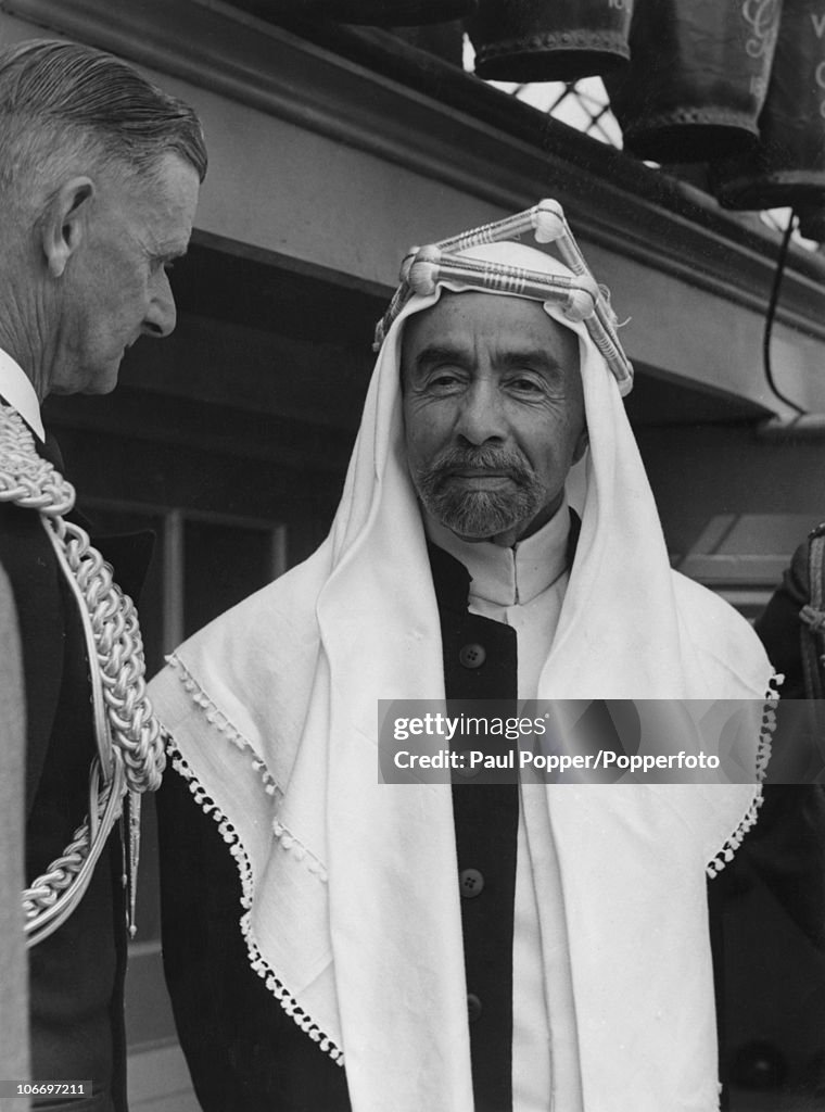 Ab Dullah King Abdullah I of Transjordan visits the Torpedo and Anti-Submarine ...