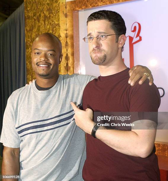 Dustin Diamond & Todd Bridges during David Spade and Co-Stars from Paramount Pictures' "Dickie Roberts: Former Child Star" Tape Hollywood Squares at...
