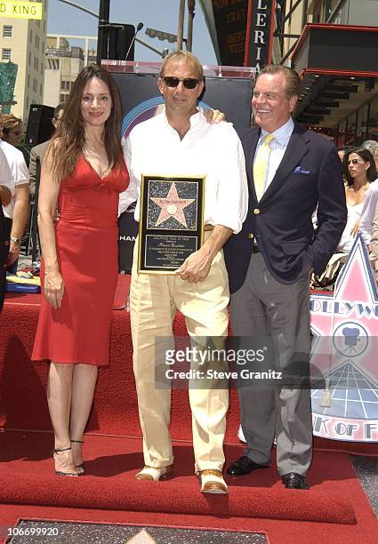 Madeleine Stowe,Kevin Costner, Robert Wagner during Kevin Costner Honored with a Star on the Hollywood Walk of Fame for His Achievements in Film at...