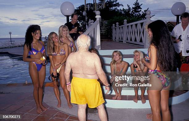 Mickey Rooney and Hawaiian Tropic Girls during Celebrity Sports Invitational for the Benefit of The American Oceans Campaign - September 29, 1993 at...