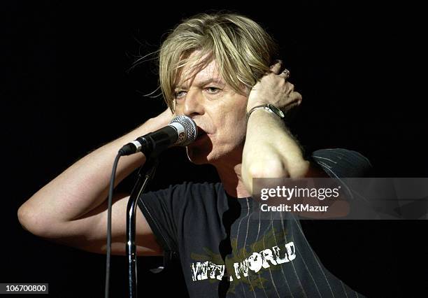 David Bowie during David Bowie Gives Fans a Strong Dose of "A Reality Tour" at Special Poughkeepsie Warm Up Show For His Upcoming World Tour at The...