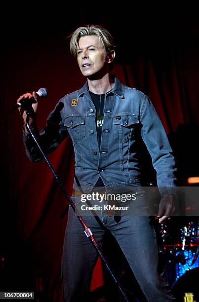 David Bowie during David Bowie Gives Fans a Strong Dose of "A Reality Tour" at Special Poughkeepsie Warm Up Show For His Upcoming World Tour at The...