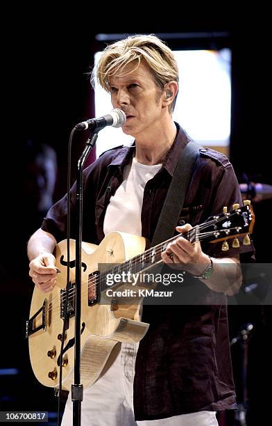 David Bowie during David Bowie Gives Fans a Strong Dose of "A Reality Tour" at Special Poughkeepsie Warm Up Show For His Upcoming World Tour at The...